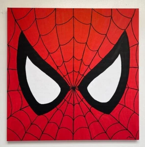 Spider-Man Painting on Canvas Marvel Spiderman Comic Pop Art Superhero Artwork - Picture 1 of 10