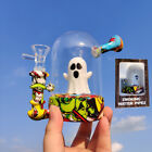 5&quot; Ghost Hookah Silicone &amp; Glass Smoking Pipes Cyclic Bottle Hand Pipe 14mm Bowl