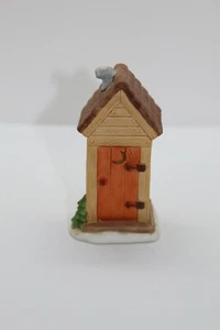 Lefton Colonial Christmas Village Outhouse 1989 Original Sticker Attached #07325 - Picture 1 of 5