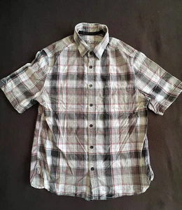 Mossimo Supply Co Men’s Button Front Short Sleeve Plaid Shirt Size Medium - Picture 1 of 8