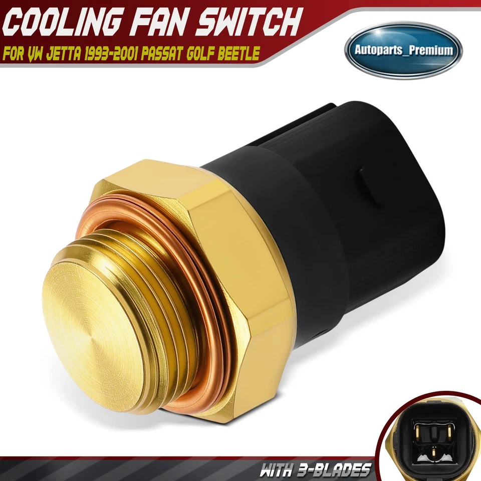Interruptor del ventilador de refrigeración para Volkswagen Jetta 1993-2001 Passat 1995-1997 Golf Beetle Foto 1 de 4