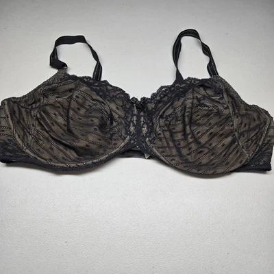 Sujetador Chantelle para mujer 44DDD negro a lunares con aros lazo encaje sin forro Foto 1 de 4