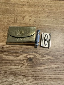 Vintage 1970’s Gillette Silver Tone Ball End Mini Razor MARCAS REGS Never Used - Bild 1 von 8