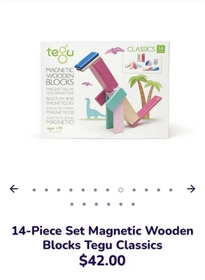 Juego de bloques de madera magnéticos Tegu de 14 piezas, puesta de sol Foto 1 de 4