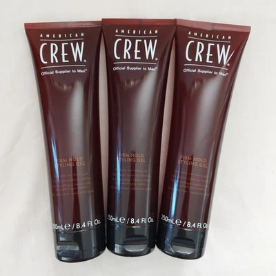 3 American Crew Hair Firm Hold Styling Gel 8.4 oz 250 ml new tube - Image 1 of 2