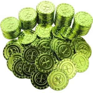 100 Pcs St. Patrick's Day Coins Shamrock Coins Lucky Saint Patrick's Day Coin... - Picture 1 of 6
