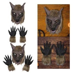 Werewolf Costume Vinyl Wolf Claws Realistic Werewolf Gloves for Carnivals - Picture 1 of 17