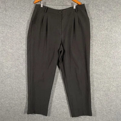 Princess Highway Pants Womens 18 + Black Pleated High Waist Tapered Leg Office - image 1 of 4