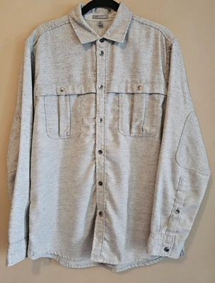 Horny Toad Shirt Mens light Gray Long Sleeve Button Up Stretch Wool Blend,SZ M - Image 1 of 4