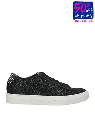 RRP €193 4B12 Sneakers US7 UK4 EU37 Black Glitter HANDMADE in Italy - Image 1 of 4