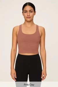 NWT Lululemon Power Pivot Rib Tank Top Sz 2 Pink Clay PCLY Athletic - Picture 1 of 11
