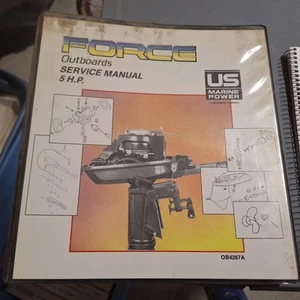 Force Outboards Service Repair Shop Manual 1988 5 HP Models OB4267A OEM Binder - Picture 1 of 6