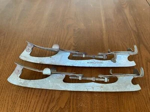 Union Hardware H C Co Clover Pair Antique Ice Skates Adjustable Size 11 1920s - Picture 1 of 21