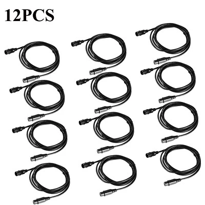 12 PIEZAS cables DMX 10 pies/3 m 3 pines señal XLR etapa par cable de luz cable Foto 1 de 4