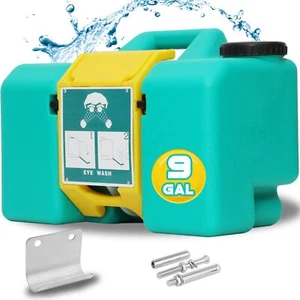 9 Gallon Portable Eye Wash Station OSHA-Approved,Wall Mounted Emergency Eyewa... - Picture 1 of 7