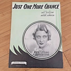 Vintage Sheet Music - Just One More Chance - 1931 Sam Coslow & Arthur Johnston - Picture 1 of 7