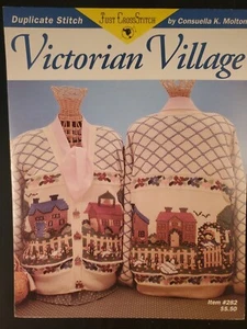 Vintage VIKTORIANISCHES VILLAGE von Consuella Molton Kreuzstichmuster - Bild 1 von 4