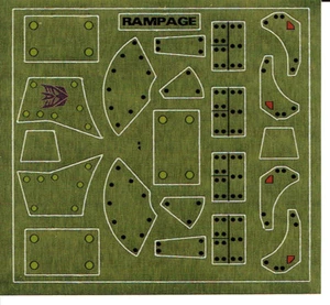 TRANSFORMERS GENERATION 1, G1 DECEPTICON PARTS RAMPAGE REPRO LABELS / STICKER - Picture 1 of 1