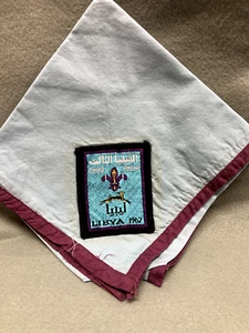 (jab-23) Scouts - Foreign scouting triangular neckerchief with Libya 1962 patch - Picture 1 of 3