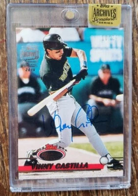 ИЗЯЩНЫЙ 1993 Stadium Club Topps Архивы Серия Signature Винни Кастилья Авто 10/24 - Изображение 1 из 4