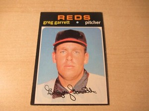 1971 TOPPS GREG GARRETT #377 CINCINNATI REDS HIGH GRADE SETBREAK FREE SHIPPING