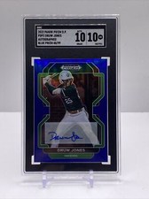 2022 Panini Prizm Draft Picks Druw Jones Auto Blue Prizm /99 SGC 10 RC