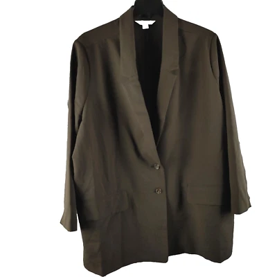 Old Navy Plus Size 4X Brown 2 Button Blazer With Pockets NWT - Image 1 of 4