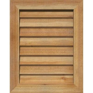 Ekena Millwork Gable Louver Vent 29"Wx19"H Wood Rough Sawn Western Red Cedar - Picture 1 of 4