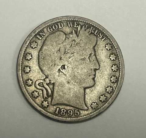 1895 Silver Barber Half Dollar VG #179 Cover