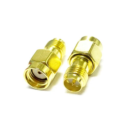 1PC RP SMA male to RP SMA female RF coax adapter coupler straight goldplated - Image 1 of 4