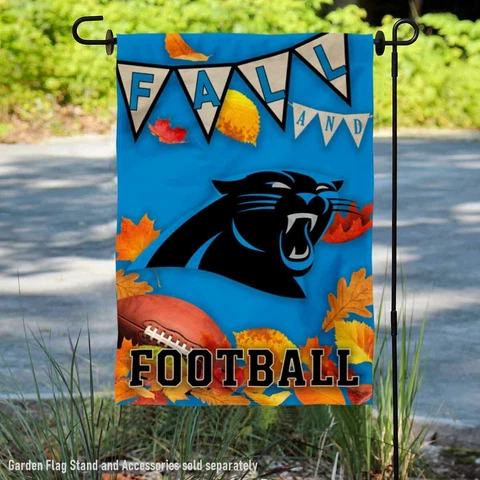 Carolina Panthers Fall Leaves Decorative Football Official Garden Yard Banner Cover