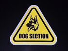 REFLECTIVE Dog Section TRIANGLE Security Dog K9 Handler Car Van Truck Sticker