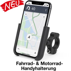 Alu Handy Halterung Fahrrad & Motorrad Handyhalterung Smartphone Halter 360° - Bild 1 von 7