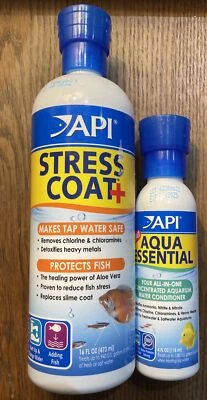 API STRESS COAT Combo Pack!!!Aquarium Water Conditioner 16-Ounce Bottle - Image 1 of 3