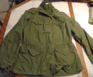 Vtg Womans Field Coat OG-107 Nylon Cotton  70s military Vietnam Fatigue Size 10R - Picture 1 of 10