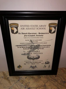AIR ASSAULT COURSE DIPLOMA (COMMEMORATIVE CERTIFICATE) - Picture 1 of 13