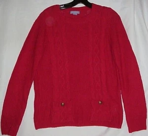 Ladies Women LAURA SCOTT Sweater Red Size Large - Picture 1 of 5