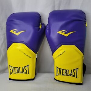Everlast Evershield Size Med 12oz Boxing Training Gloves Purple Yellow