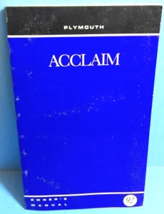 92 1992 Plymouth Acclaim manual del propietario - Imagen 1 de 1