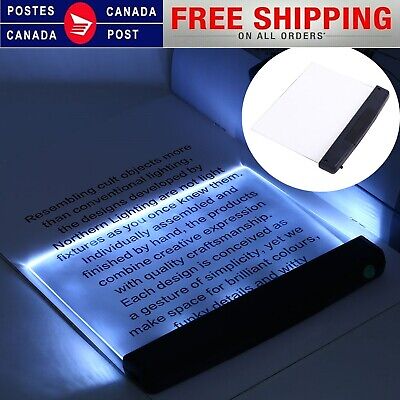 Portable LED Book Light Creative Reading Night Flat Plate Panel Lamps Bedroom • 7.99$