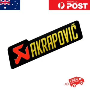 Motorcycle AKRAPOVIC Aluminium Sticker Heat-resistant Exhaust Pipes Decal 2pc AU - Picture 1 of 5