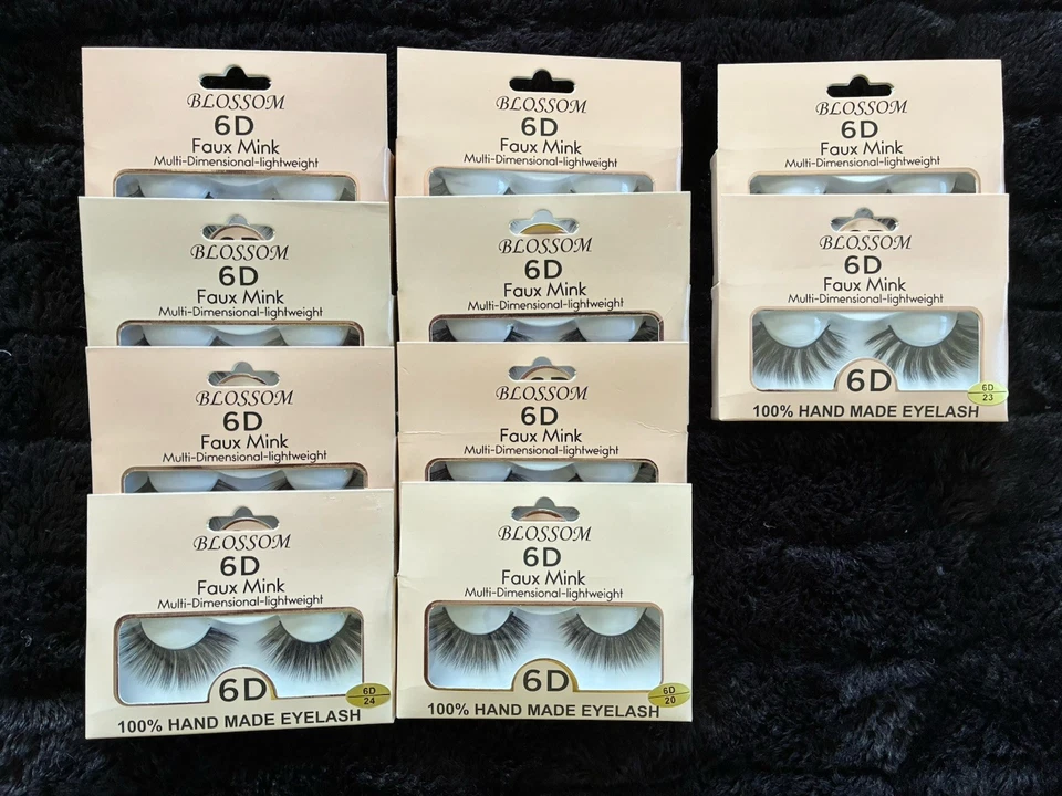 BLOSSOM 6D Mink Lashes Wholesale 10 Pairs Eyelashes, Luxury - Image 1 of 4