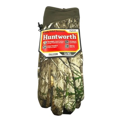Huntworth Falcon RealTree Edge Camo Hybrid Early/Mid Season Gloves (L/XL) NEW!! - Image 1 of 4