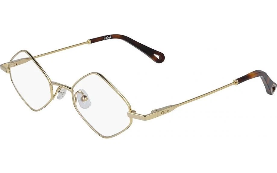 Chloe Eyeglasses Ce2158 717 Yellow Gold Rectangle Women 46x20x140