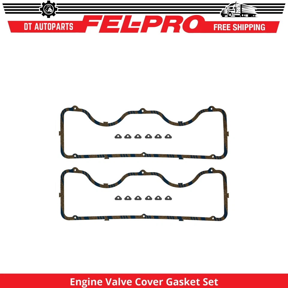 Para 1958-1965 Chevrolet Biscayne conjunto de junta de tampa de válvula de motor Fel-Pro 1959 1960 - Imagem 1 de 1