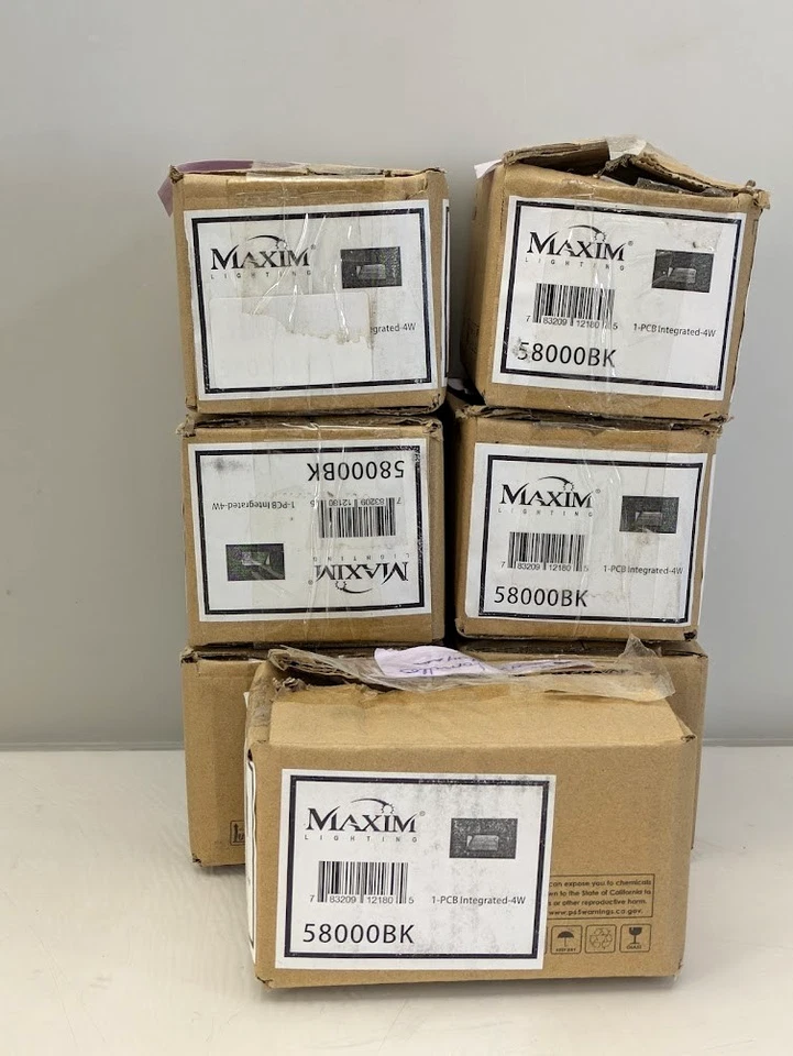 Lote de 7 Maxim Path-4W 1 luz de paso LED-5 pulgadas de ancho por 3" de alto acabado blanco Foto 1 de 4