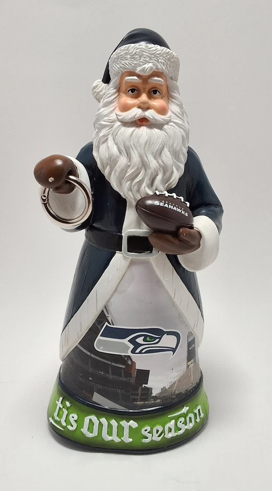 "Figura de fútbol americano de la NFL de los Seattle Seahawks Santa coleccionable 9""" Foto 1 de 4