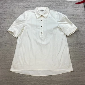 Camisa Lafayette 148 New York Botón Damas Grande Blanca Preppy Informal Caminata Para Mujer - Imagen 1 de 8