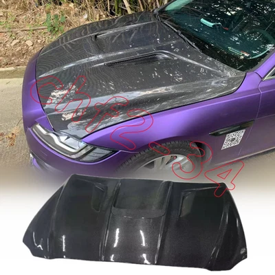 Para Jaguar XF XFL Carbono Real Estilo SVR Capó Delantero Borde Capó Ventilado 2016-2020 Foto 1 de 4