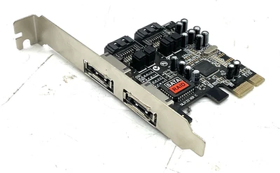 ST-Lab 4 port PCIe SATA 1.0a Card. 2x External Ports & 2x Internal Ports - A-331 - Image 1 of 2